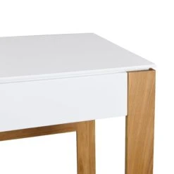 Heather Solid Oak And Matt White Large 2 Drawer Desk 16 Heather Solid Oak And Matt White Large 2 Drawer Desk -Entreprise Cc Shop BSD 033 detail2