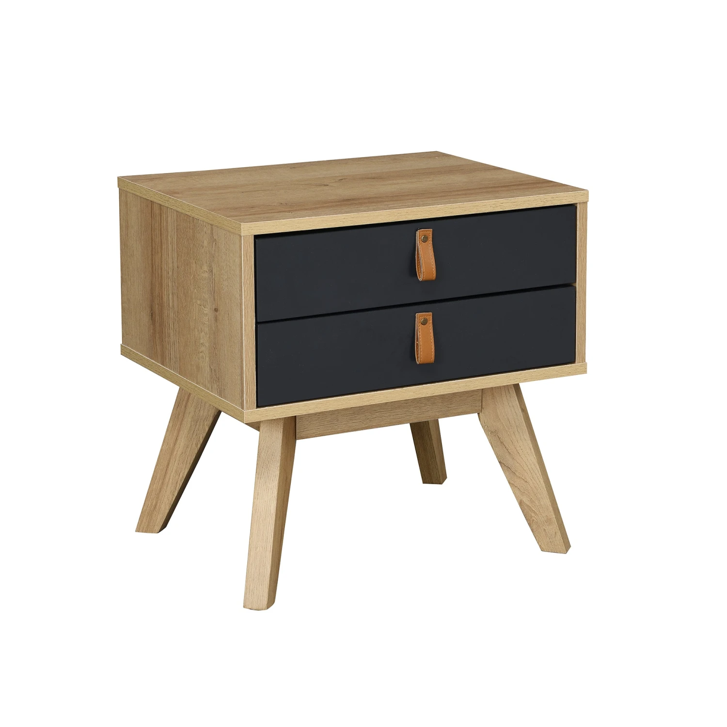 Tallis Two Tone Bedside Table With 2 Drawers 5 Tallis Two Tone Bedside Table With 2 Drawers - Image 3