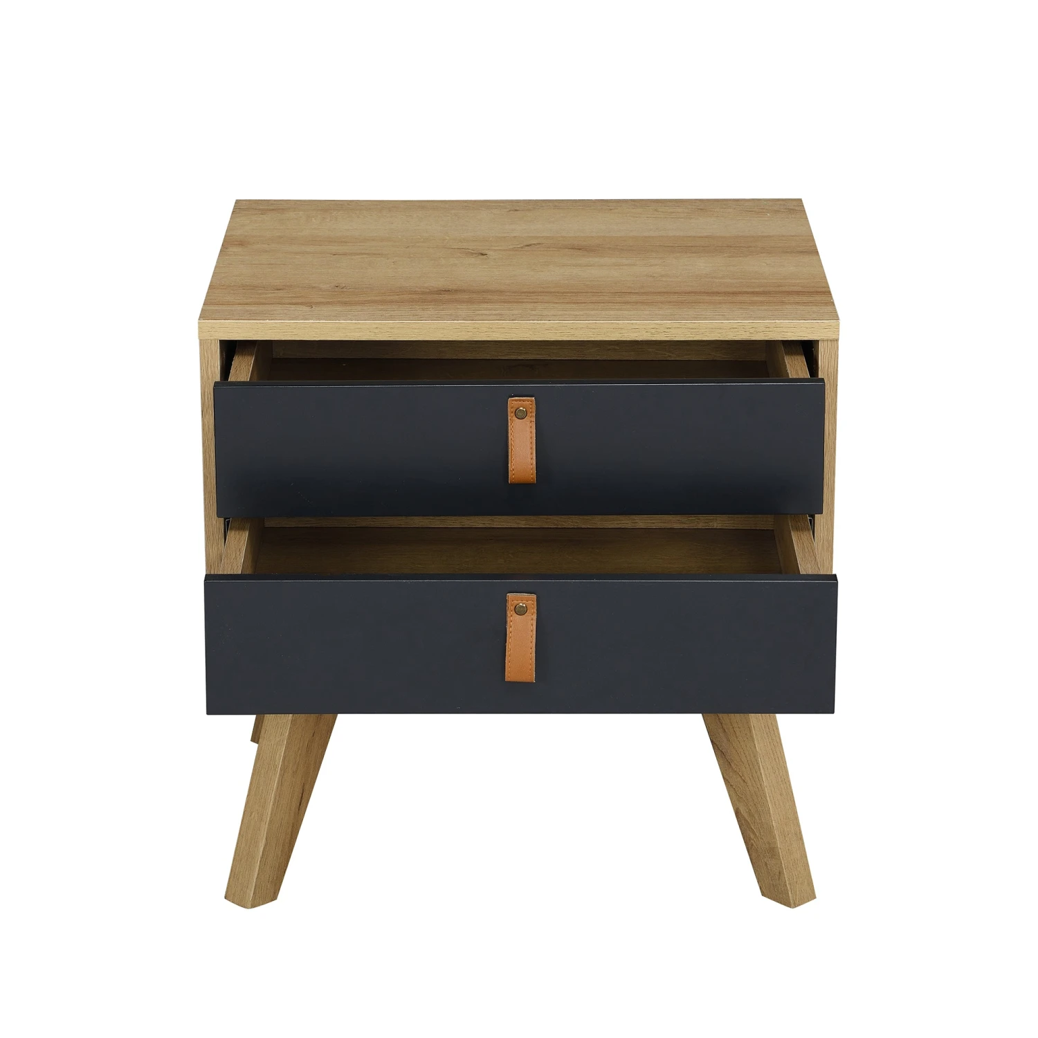 Tallis Two Tone Bedside Table With 2 Drawers 6 Tallis Two Tone Bedside Table With 2 Drawers - Image 4