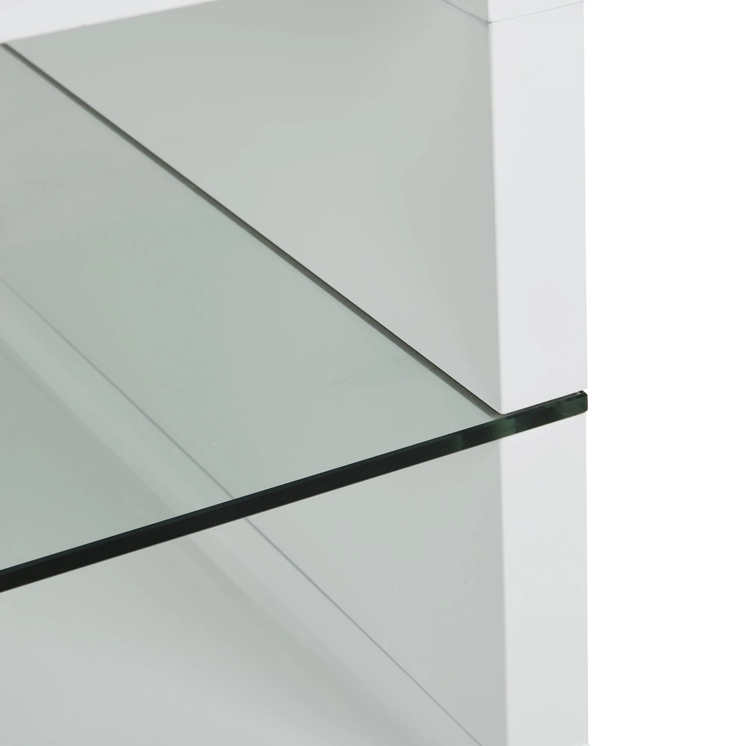 Lucent White High Gloss And Glass Shelf Coffee Table 10 Lucent White High Gloss And Glass Shelf Coffee Table - Image 8
