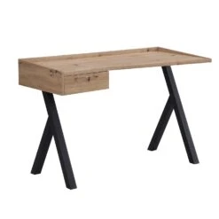 Lytton 1-Drawer Oak Effect Desk With Angled Desk Top 18 Lytton 1-Drawer Oak Effect Desk With Angled Desk Top -Entreprise Cc Shop BSD 060 3