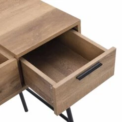 Selwyn Oak Effect Console Dressing Table -Entreprise Cc Shop BSD 062 detail2