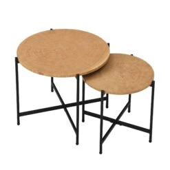 Lewes Oak Set Of 2 Side Tables -Entreprise Cc Shop BSD 064 WB2