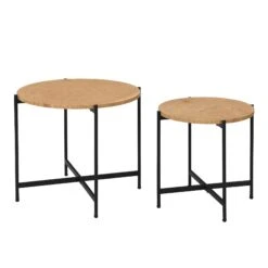 Lewes Oak Set Of 2 Side Tables -Entreprise Cc Shop BSD 064 WB3