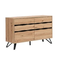 Weston Oak Effect 6 Drawer Chest Of Drawers 21 Weston Oak Effect 6 Drawer Chest Of Drawers -Entreprise Cc Shop BSD 080 OAK 1