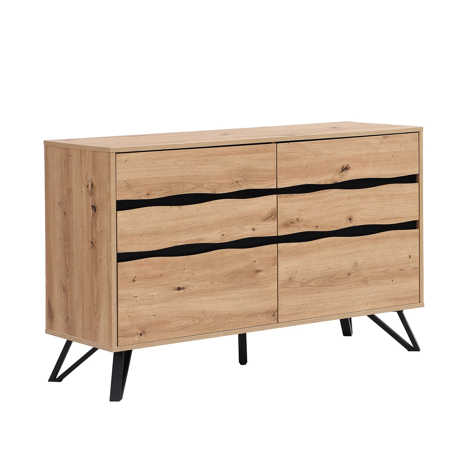 Weston Oak Effect 6 Drawer Chest Of Drawers 9 Weston Oak Effect 6 Drawer Chest Of Drawers - Image 7