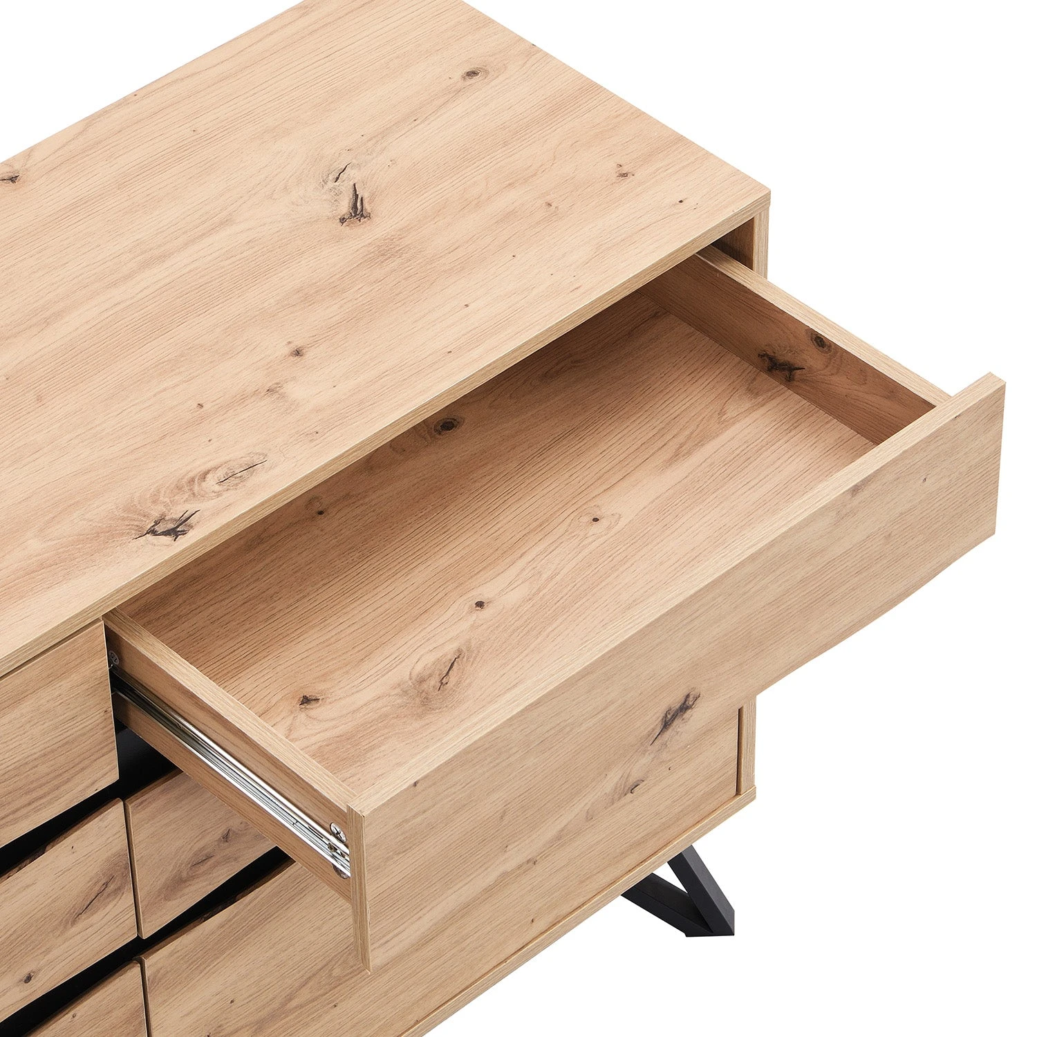 Weston Oak Effect 6 Drawer Chest Of Drawers 14 Weston Oak Effect 6 Drawer Chest Of Drawers - Image 12