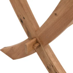 Lugano 160cm Rectangular Glass Top Solid Oak Legs Dining Table -Entreprise Cc Shop BSD 088 detail3