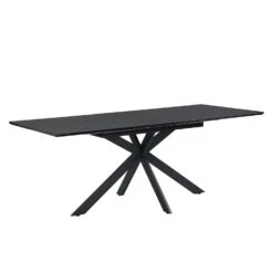 Varden Black Ceramic Extending Dining Table -Entreprise Cc Shop BSD 094 BLACK 2