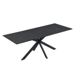 Varden Black Ceramic Extending Dining Table -Entreprise Cc Shop BSD 094 BLACK 3