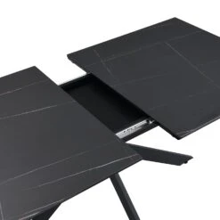 Varden Black Ceramic Extending Dining Table -Entreprise Cc Shop BSD 094 BLACK detail1