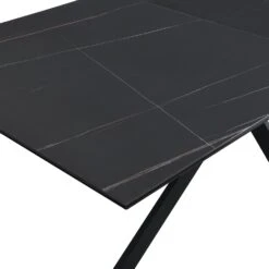 Varden Black Ceramic Extending Dining Table -Entreprise Cc Shop BSD 094 BLACK detail2