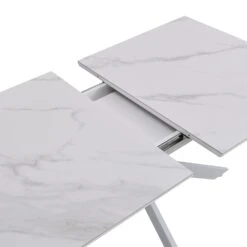 Varden White Ceramic Extending Dining Table -Entreprise Cc Shop BSD 094 WHITE detail1
