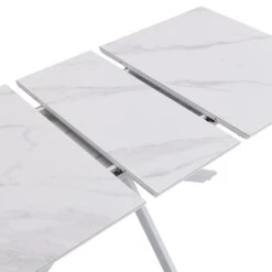 Varden White Ceramic Extending Dining Table -Entreprise Cc Shop BSD 094 WHITE detail2