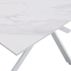 Varden White Ceramic Extending Dining Table -Entreprise Cc Shop BSD 094 WHITE detail3