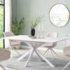 Varden White Ceramic Extending Dining Table 2 Varden White Ceramic Extending Dining Table -Entreprise Cc Shop BSD 094 WHITE main