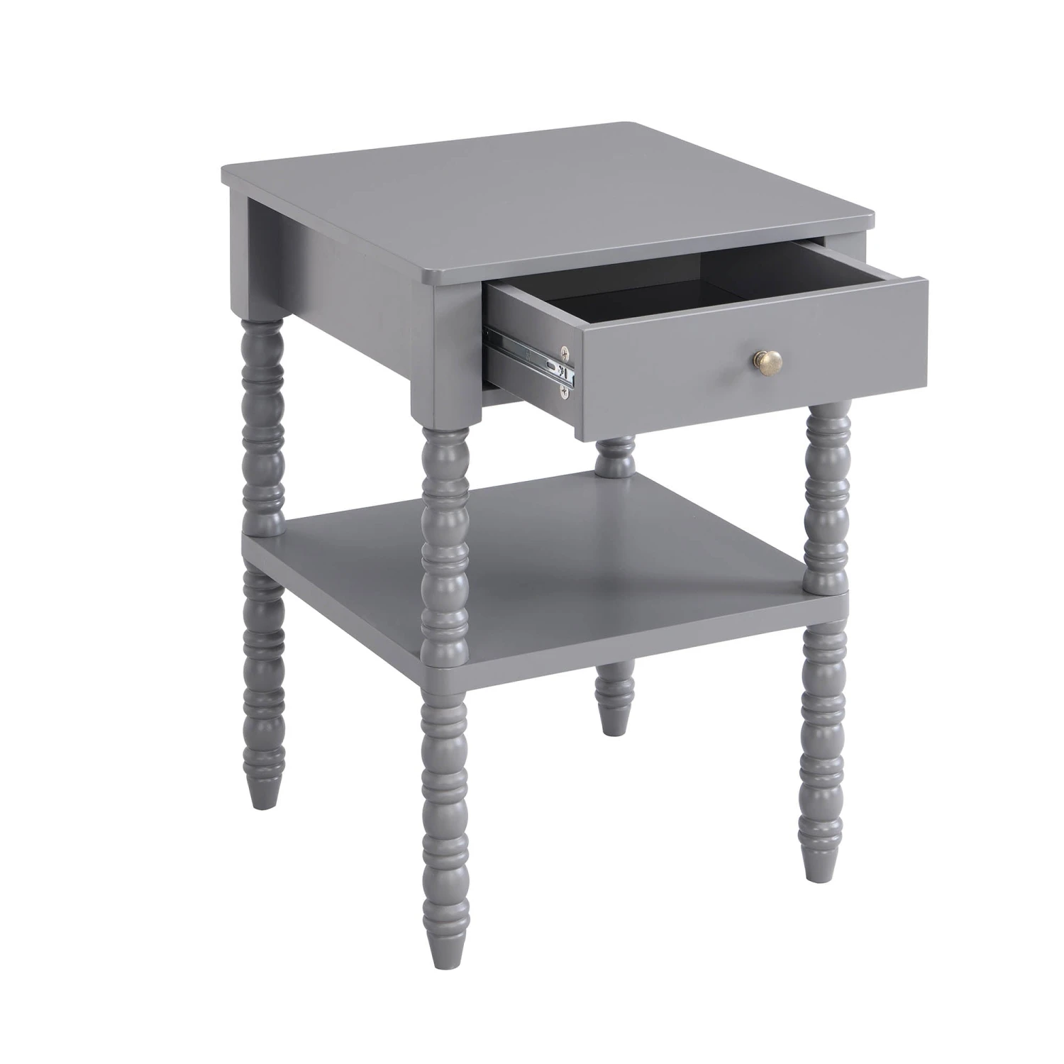 Aldwinke Dark Grey Bobbin 1 Drawer Side Table 8 Aldwinke Dark Grey Bobbin 1 Drawer Side Table - Image 6