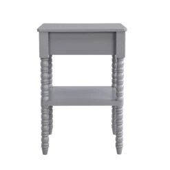 Aldwinke Dark Grey Bobbin 1 Drawer Side Table 18 Aldwinke Dark Grey Bobbin 1 Drawer Side Table -Entreprise Cc Shop BSD 097 DARKGREY WB4
