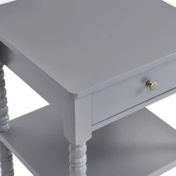 Aldwinke Dark Grey Bobbin 1 Drawer Side Table 19 Aldwinke Dark Grey Bobbin 1 Drawer Side Table -Entreprise Cc Shop BSD 097 DARKGREY detail2