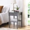 Aldwinke Dark Grey Bobbin 1 Drawer Side Table 1 Aldwinke Dark Grey Bobbin 1 Drawer Side Table -Entreprise Cc Shop BSD 097 DARKGREY main