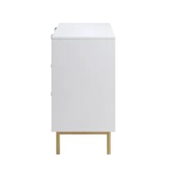 Richmond Ridged Wide Chest Of 6 Drawers, Matte White 20 Richmond Ridged Wide Chest Of 6 Drawers, Matte White -Entreprise Cc Shop BSD 107 WHITE WB4