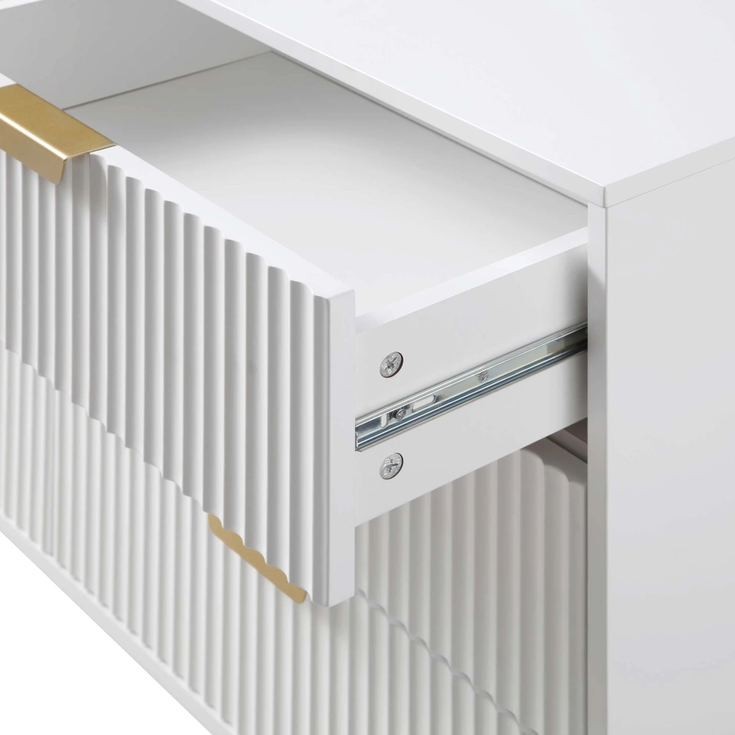 Richmond Ridged Wide Chest Of 6 Drawers, Matte White 12 Richmond Ridged Wide Chest Of 6 Drawers, Matte White - Image 10