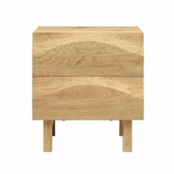 Moriko 2 Drawer Bedside Table -Entreprise Cc Shop BSD 113 OAK WB1