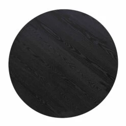 Maru Round Oak Pedestal Dining Table, Black -Entreprise Cc Shop BSD 134 BLACK WB3