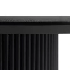 Maru Round Oak Pedestal Dining Table, Black -Entreprise Cc Shop BSD 134 BLACK detail2