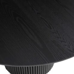 Maru Round Oak Pedestal Dining Table, Black -Entreprise Cc Shop BSD 134 BLACK detail3
