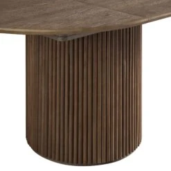 Maru Round 4-6 Seater Extending Oak Pedestal Dining Table, Silver Oak -Entreprise Cc Shop BSD 135 SILK detail2