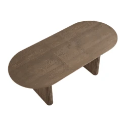 Maru Oval 6-8 Seater Extending Oak Pedestal Dining Table, Silver Oak 23 Maru Oval 6-8 Seater Extending Oak Pedestal Dining Table, Silver Oak -Entreprise Cc Shop BSD 136 SILK GIF