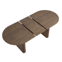 Maru Oval 6-8 Seater Extending Oak Pedestal Dining Table, Silver Oak 27 Maru Oval 6-8 Seater Extending Oak Pedestal Dining Table, Silver Oak -Entreprise Cc Shop BSD 136 SILK WB3