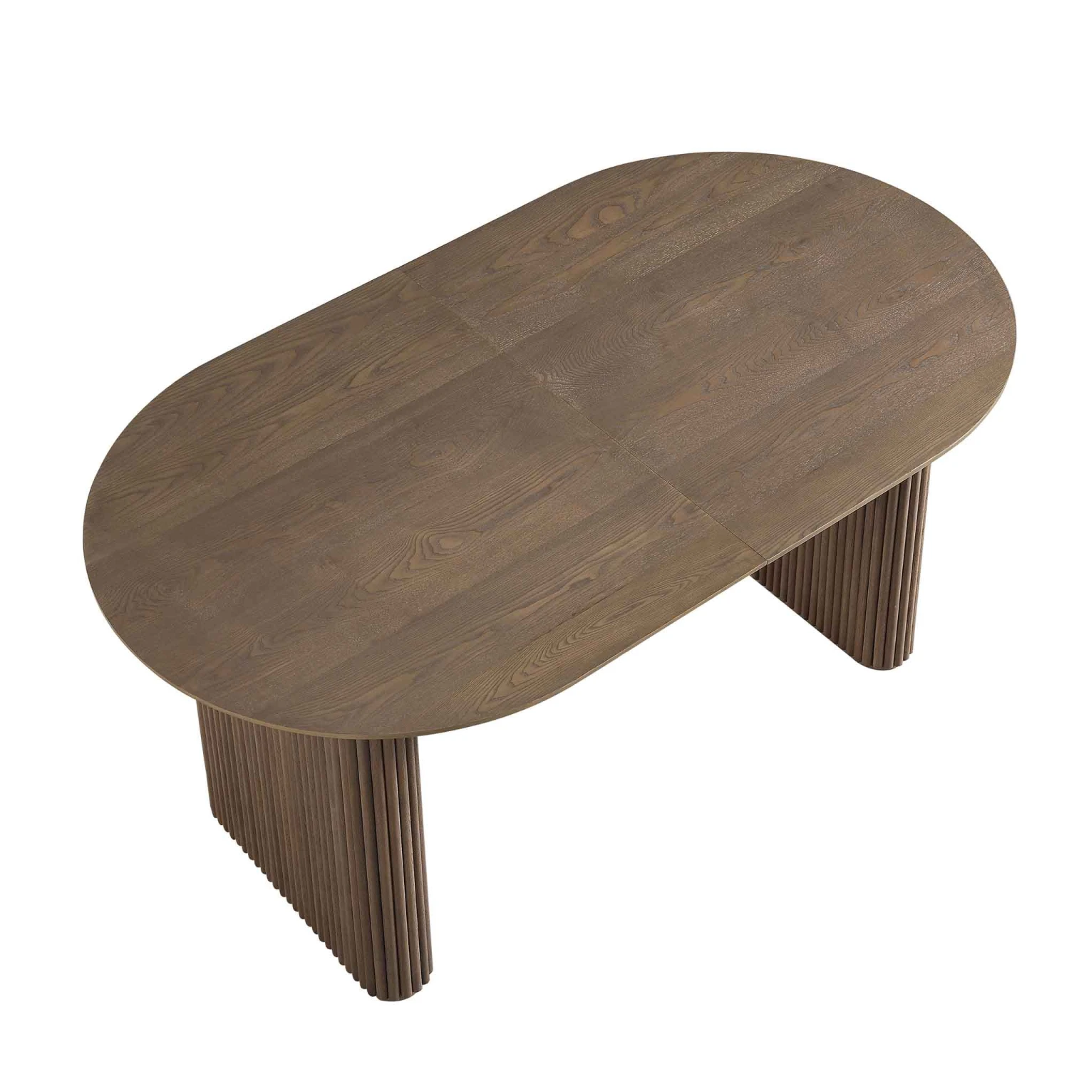 Maru Oval 6-8 Seater Extending Oak Pedestal Dining Table, Silver Oak 14 Maru Oval 6-8 Seater Extending Oak Pedestal Dining Table, Silver Oak - Image 12