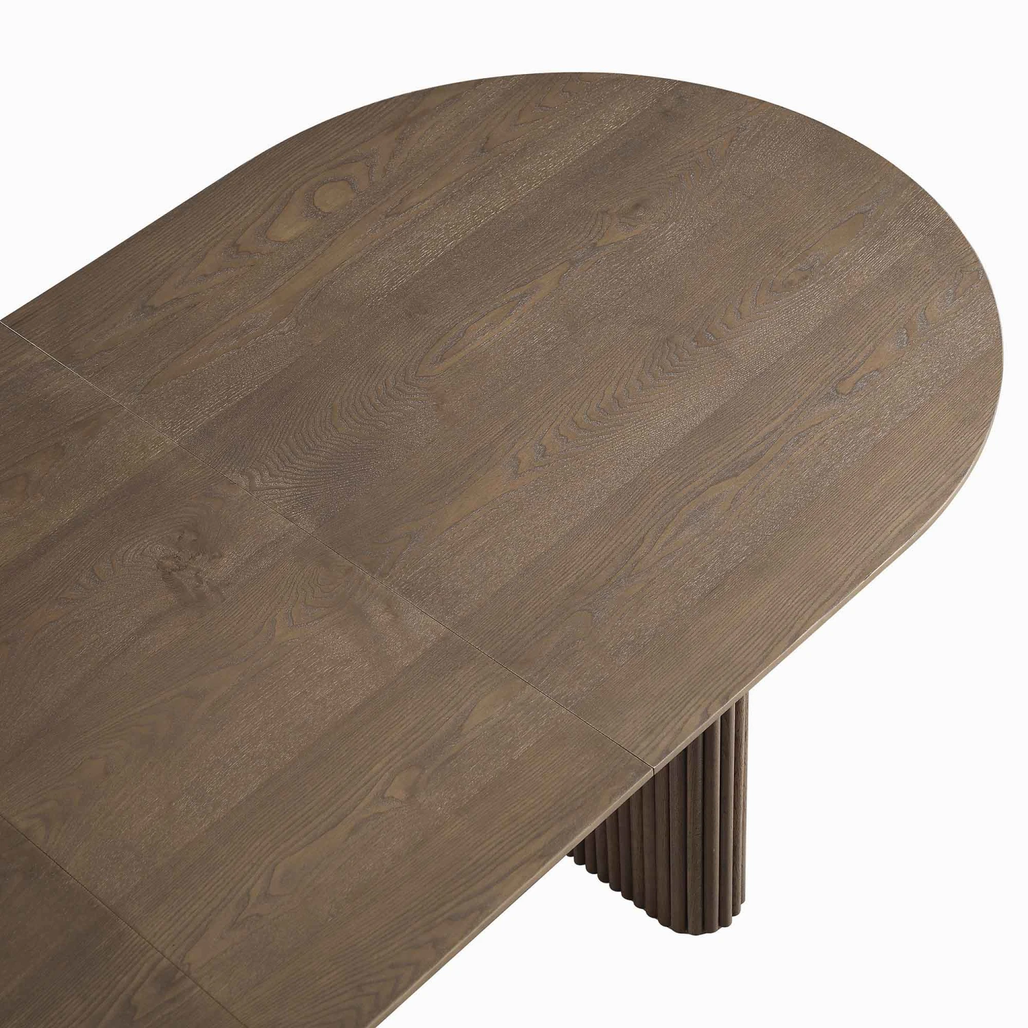 Maru Oval 6-8 Seater Extending Oak Pedestal Dining Table, Silver Oak 15 Maru Oval 6-8 Seater Extending Oak Pedestal Dining Table, Silver Oak - Image 13