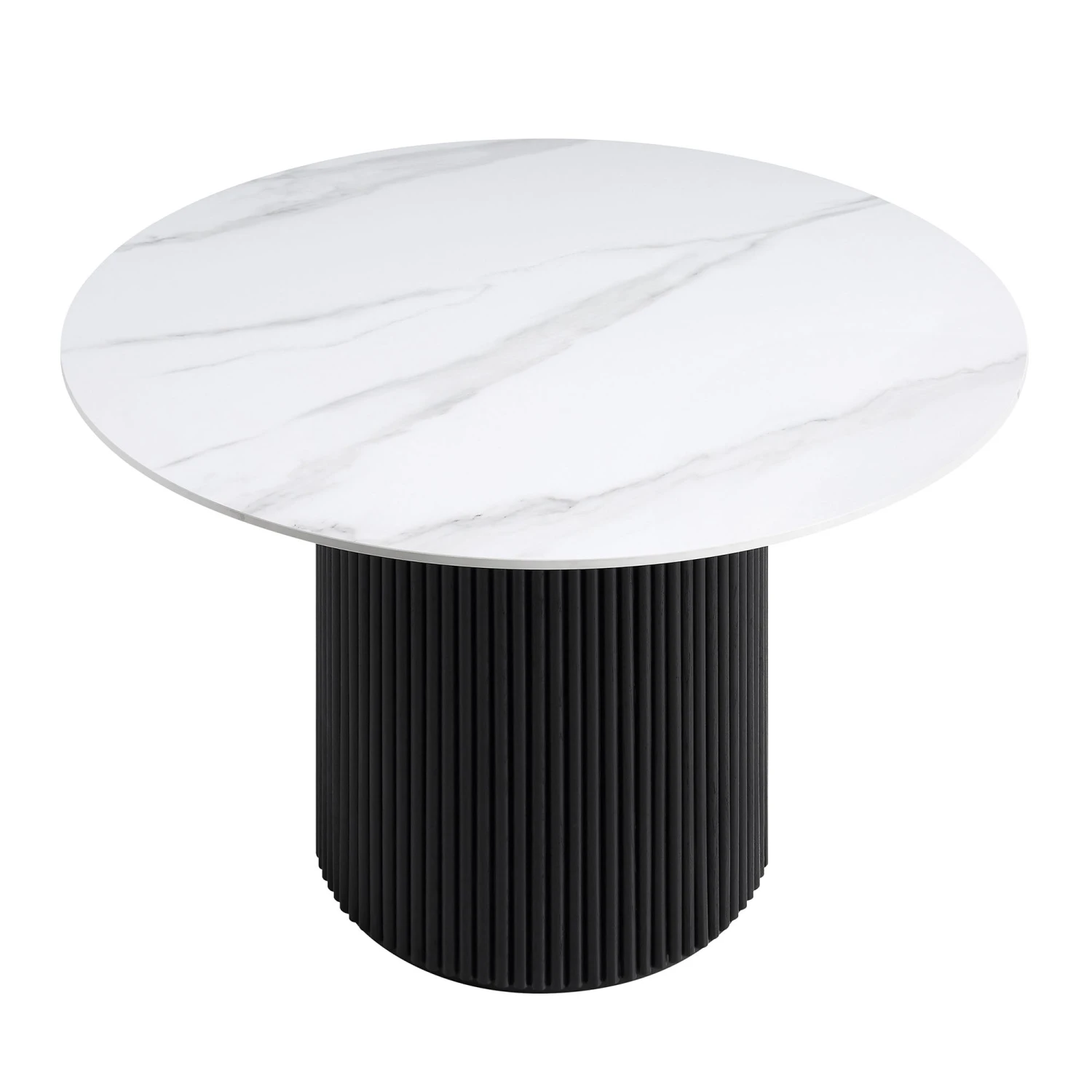 Maru Ceramic Top Black Pedestal Round Dining Table 7 Maru Ceramic Top Black Pedestal Round Dining Table - Image 5