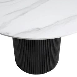 Maru Ceramic Top Black Pedestal Round Dining Table 18 Maru Ceramic Top Black Pedestal Round Dining Table -Entreprise Cc Shop BSD 137 BLACK detail2