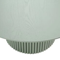 Maru Round Oak Pedestal Coffee Table, Sage Green -Entreprise Cc Shop BSD 138 SAGE detail3