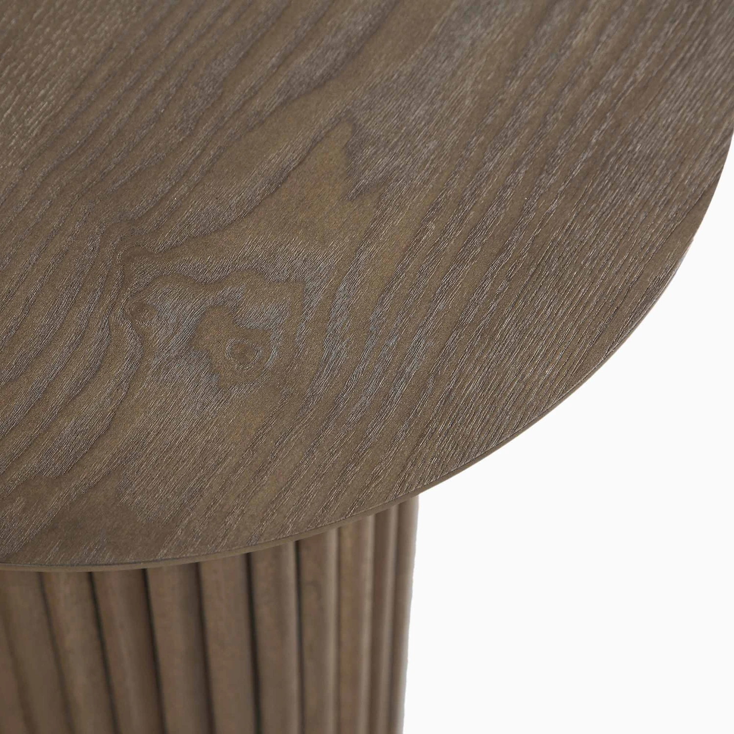 Maru Oak Round Side Table, Silver Oak 9 Maru Oak Round Side Table, Silver Oak - Image 7
