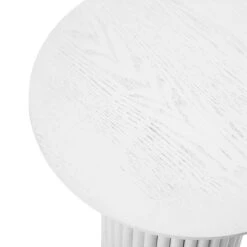 Maru Oak Round Side Table, Washed White -Entreprise Cc Shop BSD 139 WHITE detail1