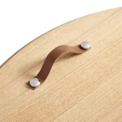 Maru Oak Round Coffee Table With Storage, Oak -Entreprise Cc Shop BSD 140 OAK detail4