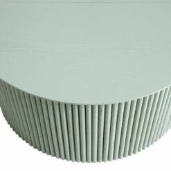 Maru Oak Round Coffee Table With Storage, Sage Green -Entreprise Cc Shop BSD 140 SAGE detail1