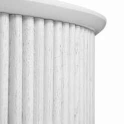 Maru Oak Round Coffee Table With Storage, Washed White -Entreprise Cc Shop BSD 140 WHITE detail3