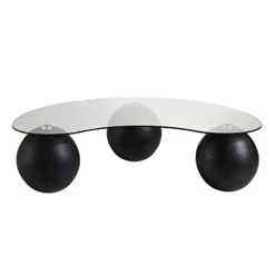 Sveti Curved Glass Coffee Table, Black 16 Sveti Curved Glass Coffee Table, Black -Entreprise Cc Shop BSD 142 BLACK WB1