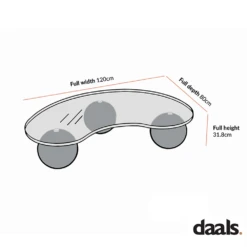 Sveti Curved Glass Coffee Table, Natural 14 Sveti Curved Glass Coffee Table, Natural -Entreprise Cc Shop BSD 142 dimension