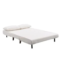 Algo Sofabed With Cushions In Beige Teddy Fabric 2 Seater -Entreprise Cc Shop D021B BEIGE TEDDY WB6