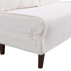 Algo Sofabed With Cushions In Beige Teddy Fabric 2 Seater -Entreprise Cc Shop D021B BEIGE TEDDY detail2