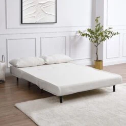 Algo Sofabed With Cushions In Beige Teddy Fabric 2 Seater -Entreprise Cc Shop D021B BEIGE TEDDY scene2