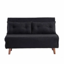 Algo Sofabed With Cushions In Charcoal Teddy Fabric 2 Seater 21 Algo Sofabed With Cushions In Charcoal Teddy Fabric 2 Seater -Entreprise Cc Shop D021B CHARCOAL TEDDY WB1