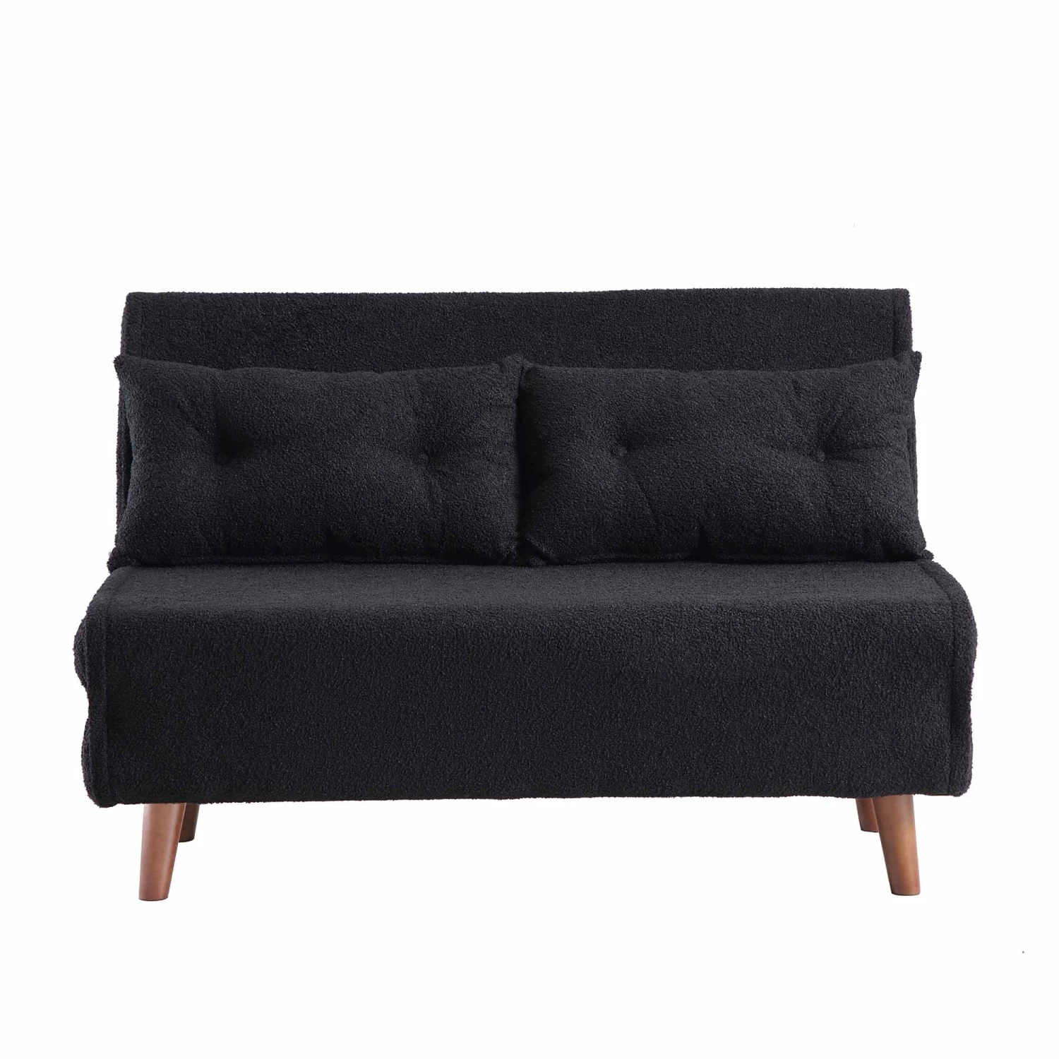 Algo Sofabed With Cushions In Charcoal Teddy Fabric 2 Seater 7 Algo Sofabed With Cushions In Charcoal Teddy Fabric 2 Seater - Image 5